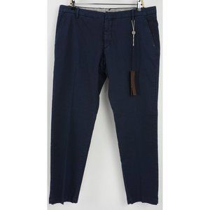 New Michael Coal Brad Mens US Size 40 x 28 Slim Dark Blue Woven Jacquard Capri